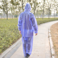 Customized Two Pieces Suit Raincoats All Over Printing Wave Point Womens Raincoat Waterproof